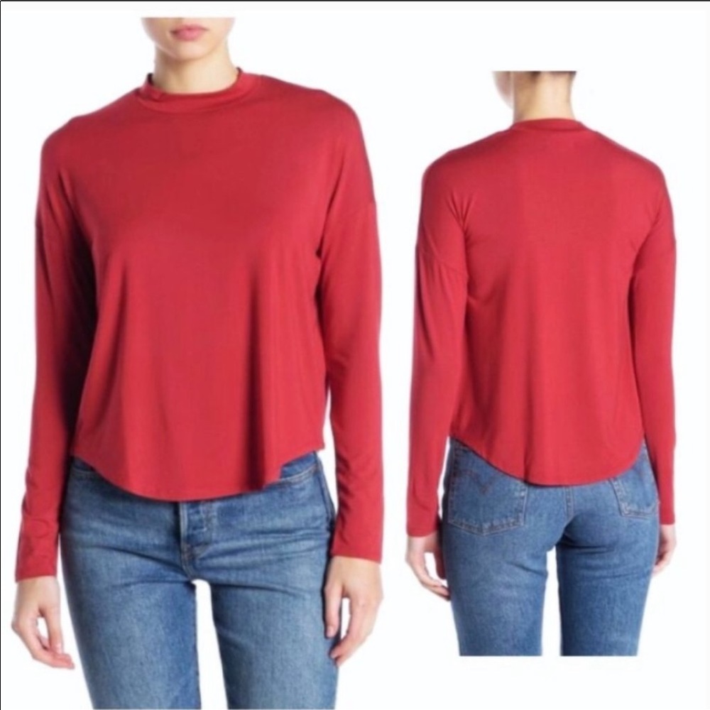 Madewell Mock Neck Long Sleeve Top